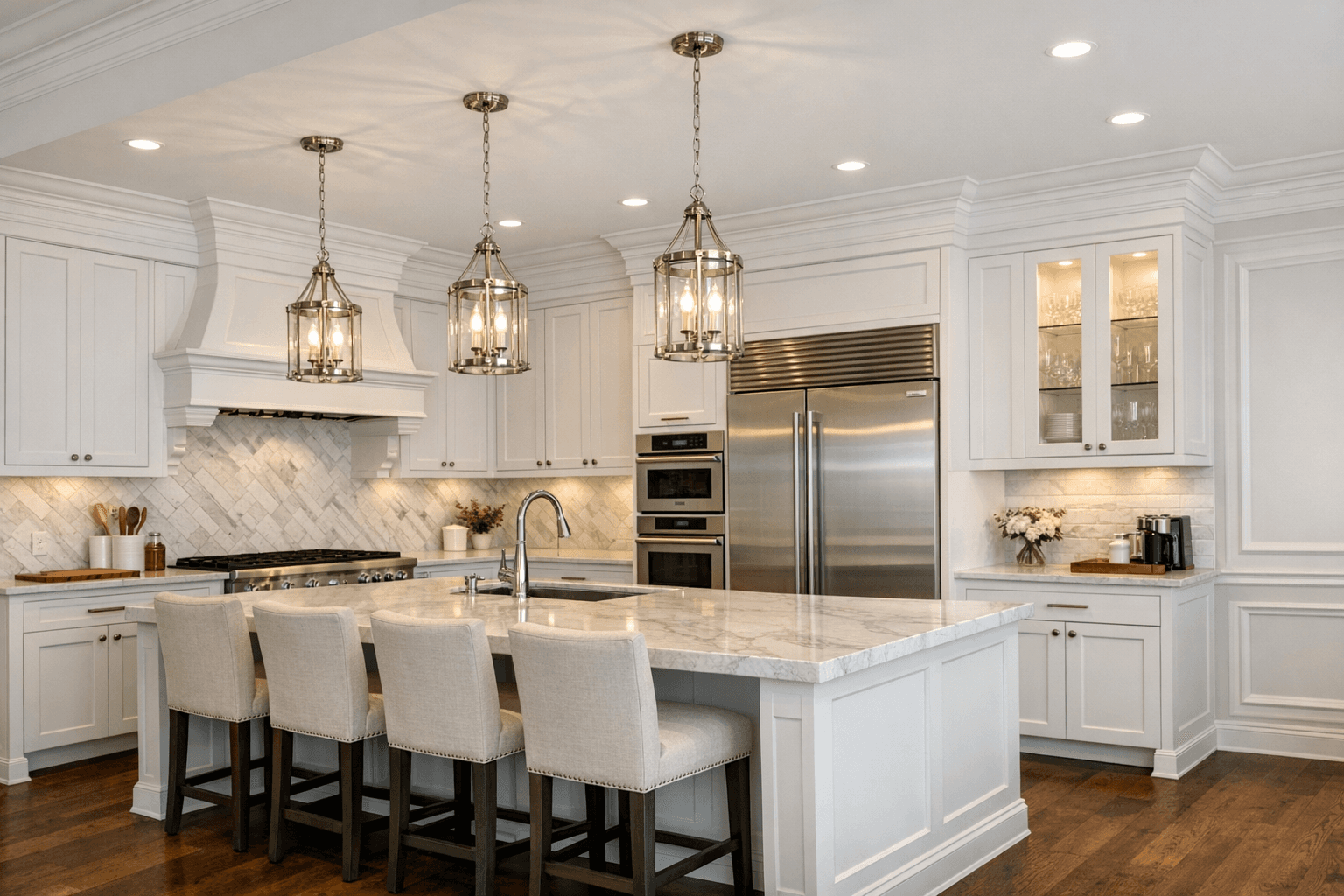 Beautiful kitchen with custom trim work