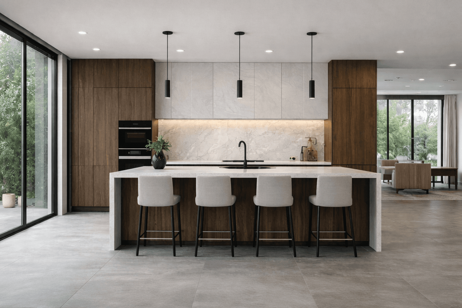Modern kitchen interior trim